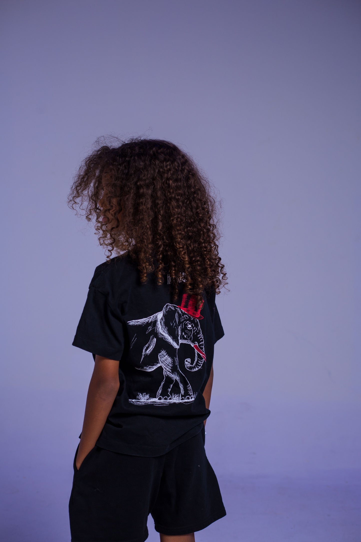 Savana Black Set - Elephant Print