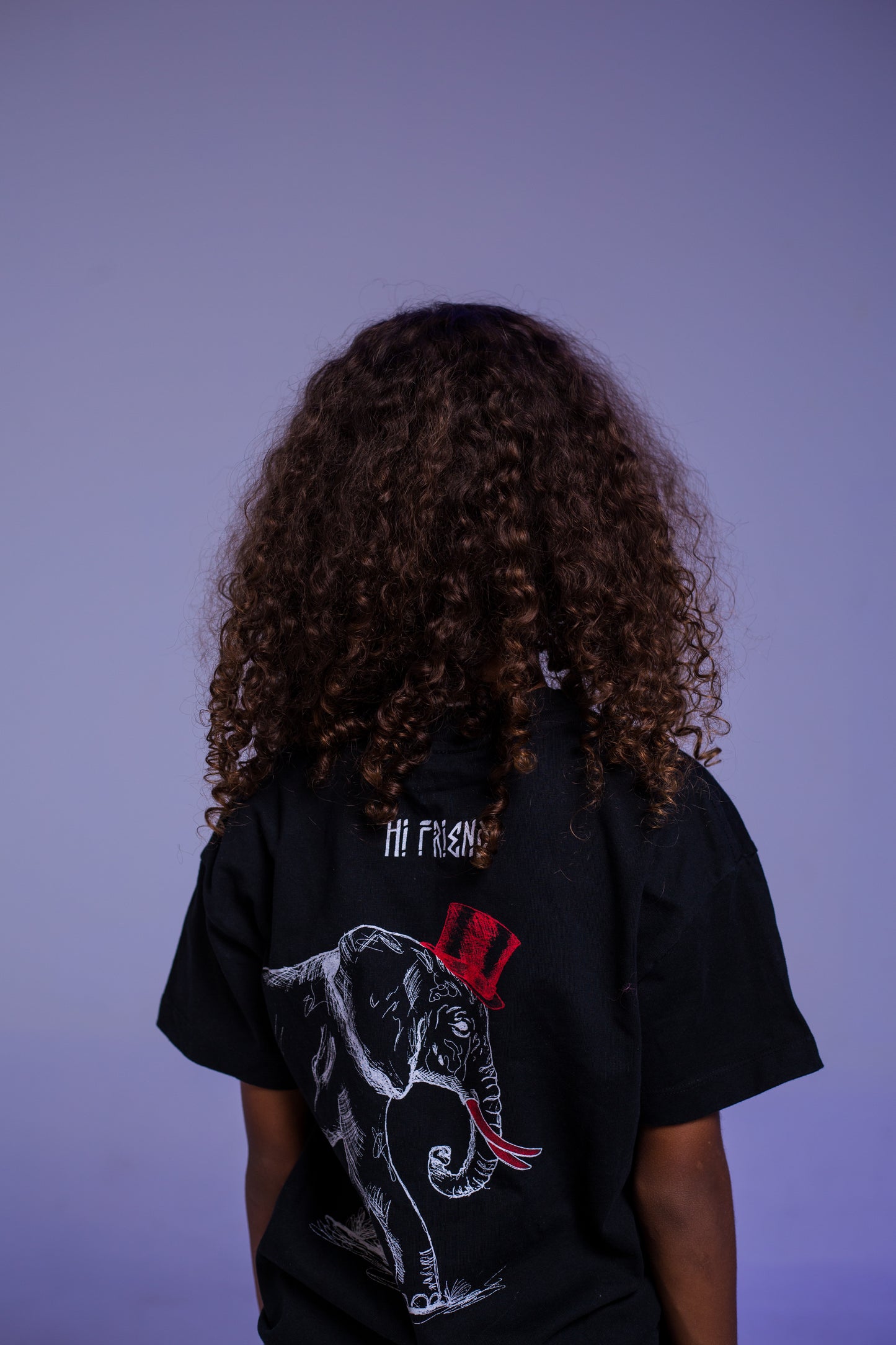 Savana Black T-shirt - Elephant Print